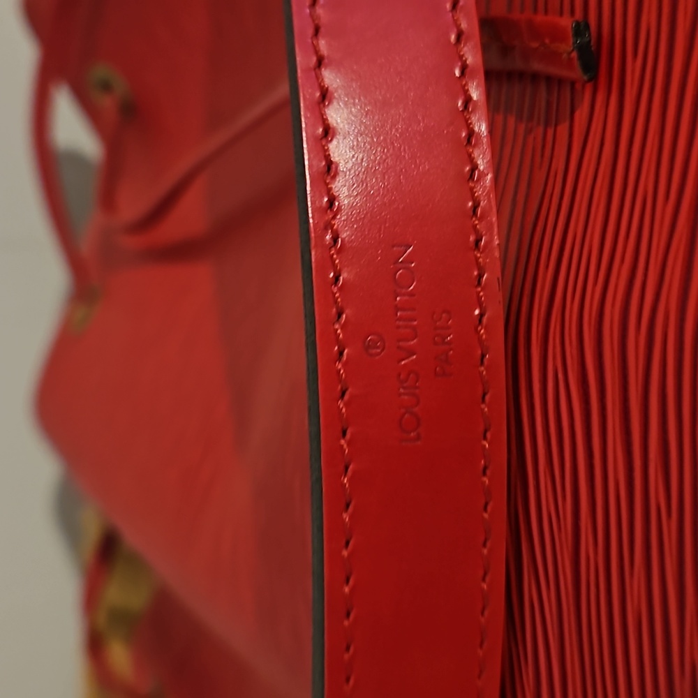 Vintage Louis Vuitton Noe GM in Red Epi Leather with wool dust bag - Picture 8 of 14